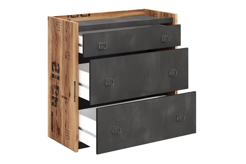 Rathmore Barneskap 90x90 cm - Grå - Møbler - Barnemøbler - Oppbevaring barnerom - Skap barnerom
