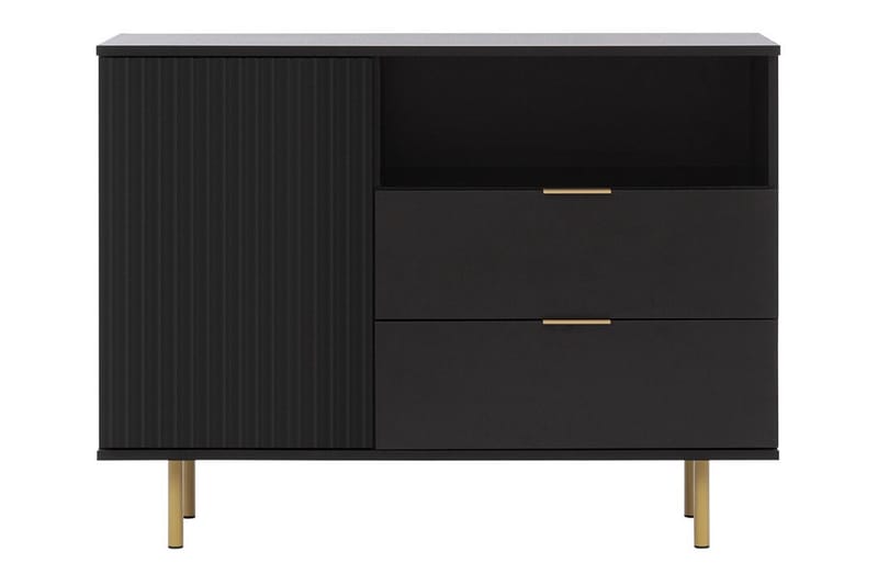 Staffin Barneskap 107x80 cm - Svart - Møbler - Barnemøbler - Oppbevaring barnerom - Skap barnerom