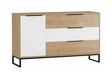 Staffin Barneskap 135x80 cm - Hvid - Møbler - Barnemøbler - Oppbevaring barnerom - Skap barnerom