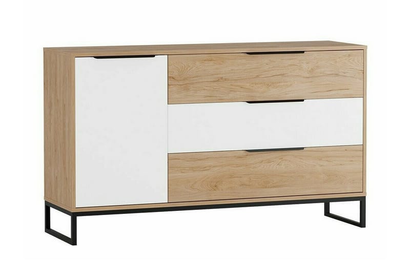 Staffin Barneskap 135x80 cm - Hvid - Møbler - Barnemøbler - Oppbevaring barnerom - Skap barnerom