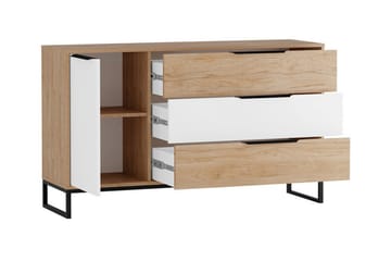 Staffin Barneskap 135x80 cm - Hvid - Møbler - Barnemøbler - Oppbevaring barnerom - Skap barnerom