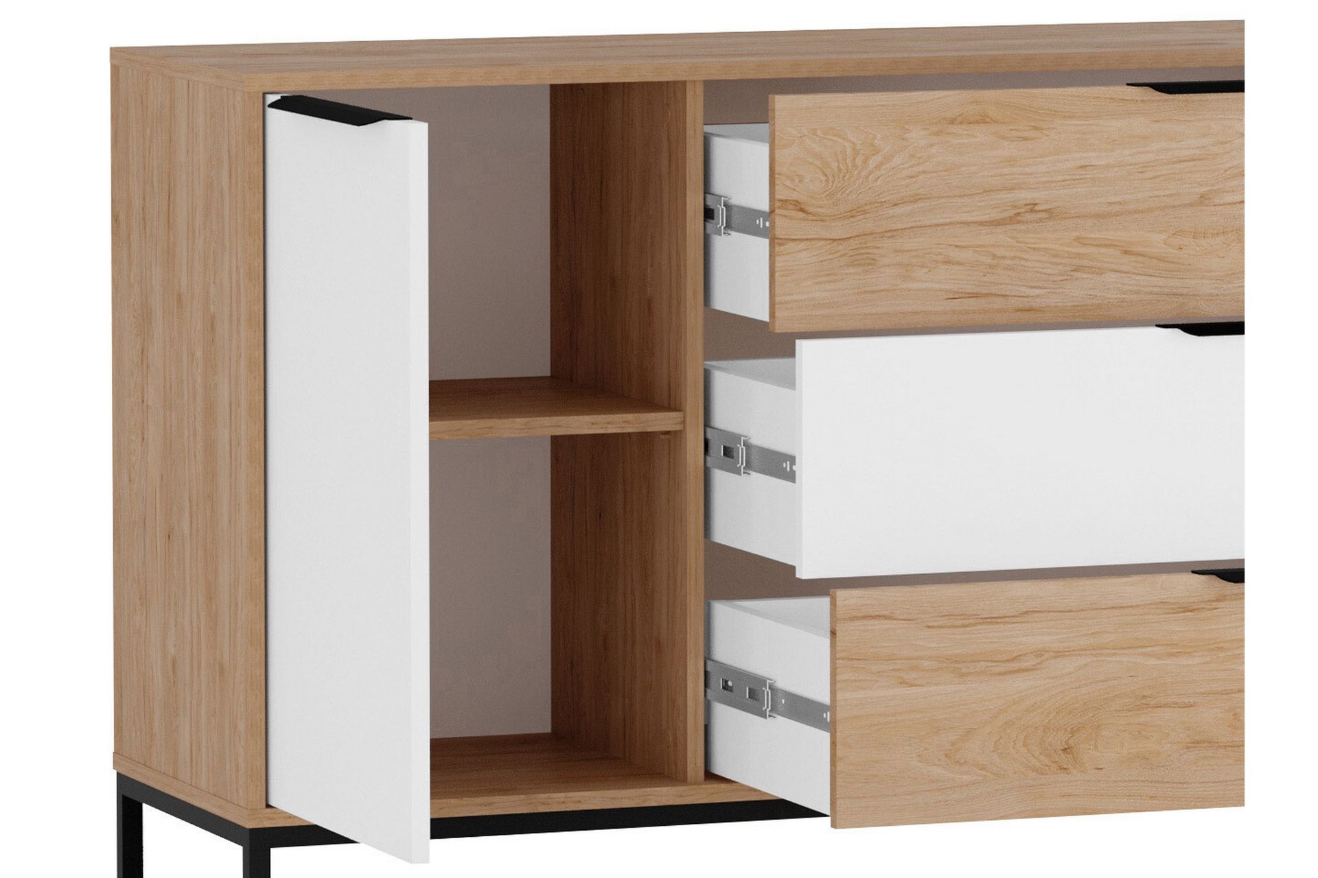 Staffin Barneskap 135x80 cm - Hvid - Møbler - Barnemøbler - Oppbevaring barnerom - Skap barnerom