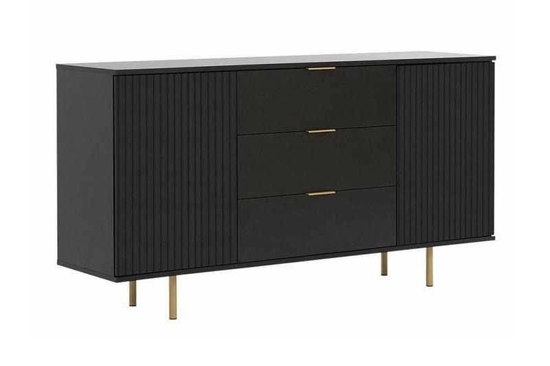 Staffin Barneskap 150x80 cm - Svart - Møbler - Barnemøbler - Oppbevaring barnerom - Skap barnerom