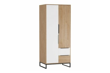 Staffin Barneskap 80x190 cm - Hvid - Møbler - Barnemøbler - Oppbevaring barnerom - Skap barnerom