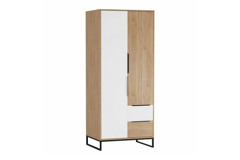 Staffin Barneskap 80x190 cm - Hvid - Møbler - Barnemøbler - Oppbevaring barnerom - Skap barnerom