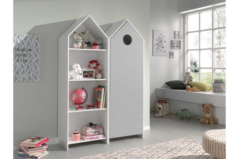 Bustorp Garderobe 2-pakning, Hvit/Grå