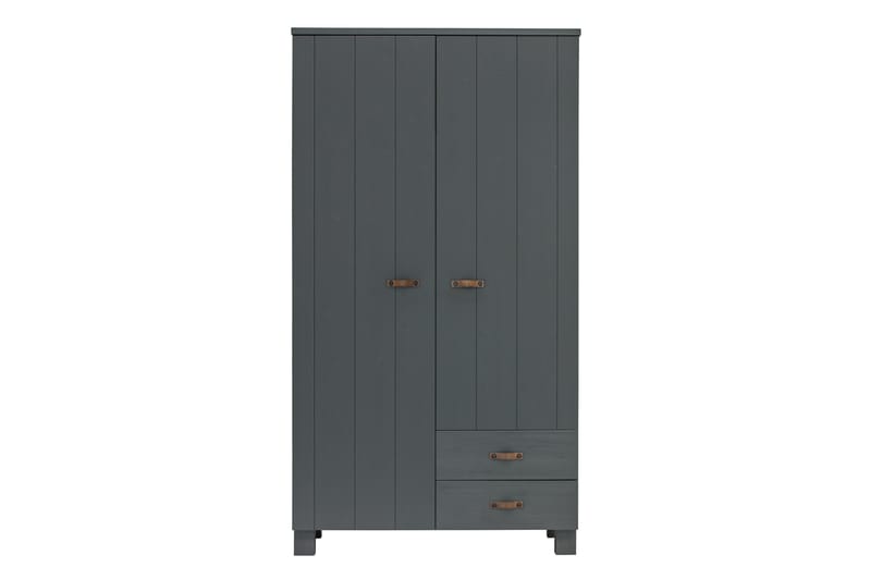 Tenney Barnegarderobe 55x111 cm 2 Skuffer - Stålgrå - Garderobeskap barn - Garderobeskap & klesskap