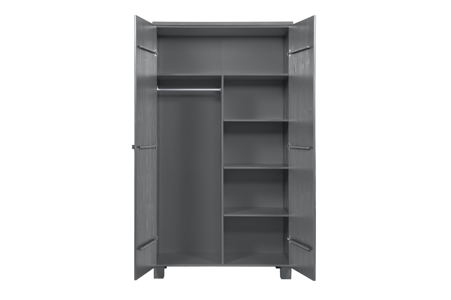 Tenney Garderobe 111 cm - Stålgrå Furu - Møbler - Barnemøbler - Oppbevaring barnerom - Garderobeskap barn