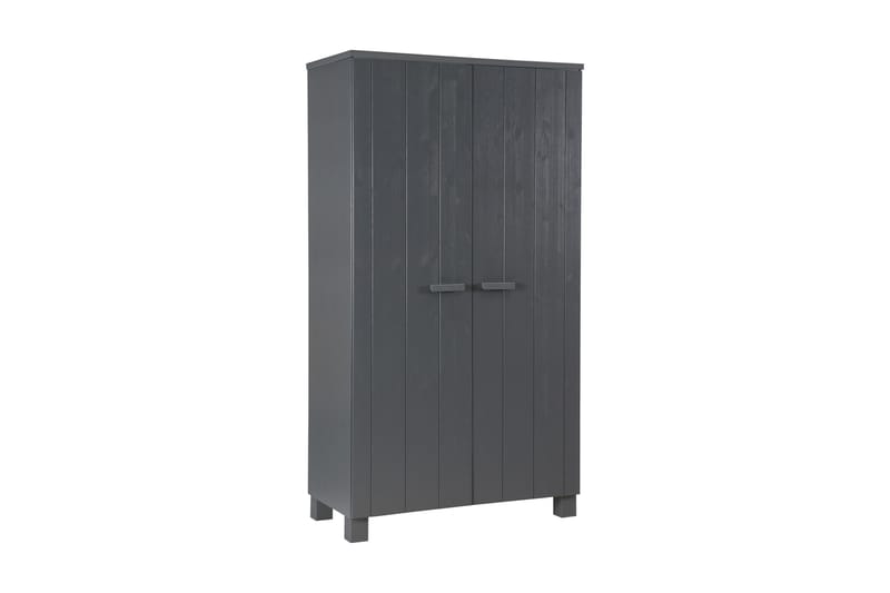 Tenney Garderobe 111 cm - Stålgrå Furu - Møbler - Barnemøbler - Oppbevaring barnerom - Garderobeskap barn