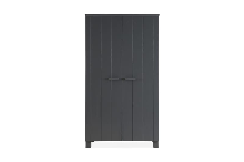 Tenney Garderobe 111 cm - Stålgrå Furu - Møbler - Barnemøbler - Oppbevaring barnerom - Garderobeskap barn