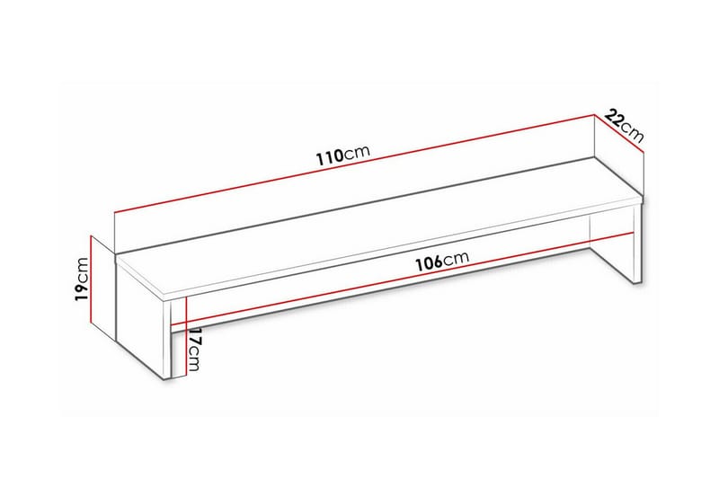 Rathmore Barnhylle 110 cm - Mørkegrå - Møbler - Barnemøbler - Oppbevaring barnerom - Hylle barnerom