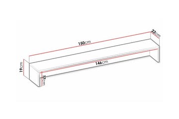 Rathmore Barnhylle 150 cm - Mørkegrå - Møbler - Barnemøbler - Oppbevaring barnerom - Hylle barnerom
