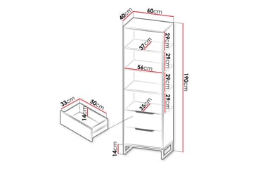 Staffin Barnesett 60 cm - Hvid - Møbler - Barnemøbler - Oppbevaring barnerom - Hylle barnerom