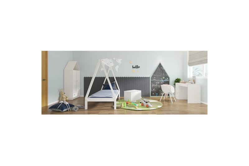 Lekekasse/Kiste Alpi 70x40x40 cm, Hvit - 70x40x40 cm, Hvit - Møbler - Barnemøbler - Oppbevaring barnerom - Oppbevaring leker - Lekekasse