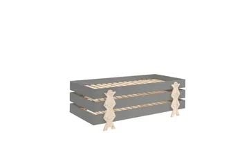 Seng Modulo med smilefjes ben Grå, 3 - Grå, 3 - Møbler - Barnemøbler - Barneseng & Juniorseng