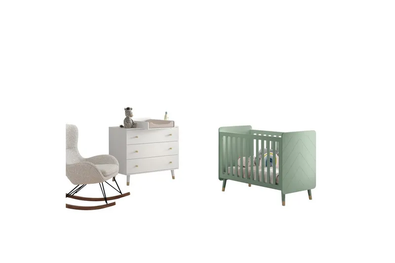 Spjälsäng med byrå och skötbord Jaxx Billy Jaxx Multicolor VALUE_MISSING_24281 - Møbler - Barnemøbler - Barnemøbelsett