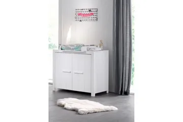 Spjälsäng med byrå och skötbord Jaxx Erik Jaxx White - Møbler - Barnemøbler - Barnemøbelsett