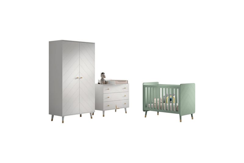 Spjälsäng med byrå skötbord garderob Jaxx Billy Jaxx Multicolor VALUE_MISSING_24342 - Møbler - Barnemøbler - Barnemøbelsett