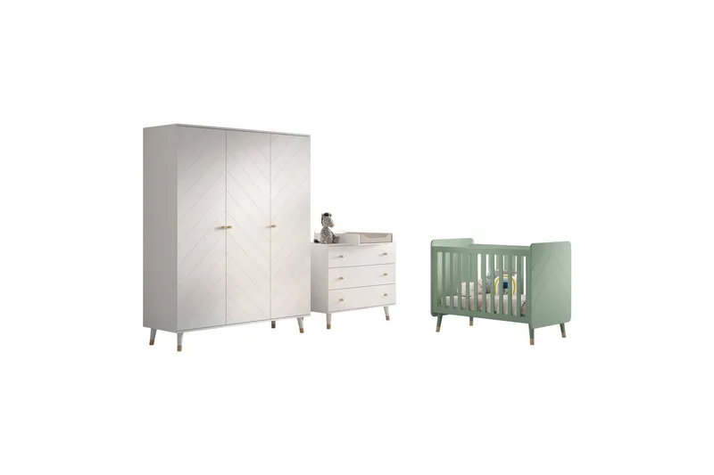 Spjälsäng med byrå skötbord garderob Jaxx Billy Jaxx Multicolor VALUE_MISSING_24350 - Møbler - Barnemøbler - Barnemøbelsett