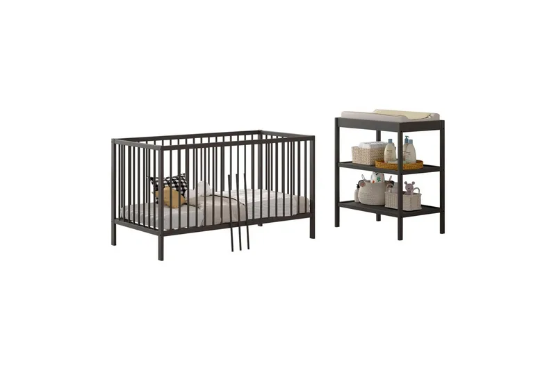 Spjälsäng med skötbord Jaxx Dino Jaxx Anthracite, undefined