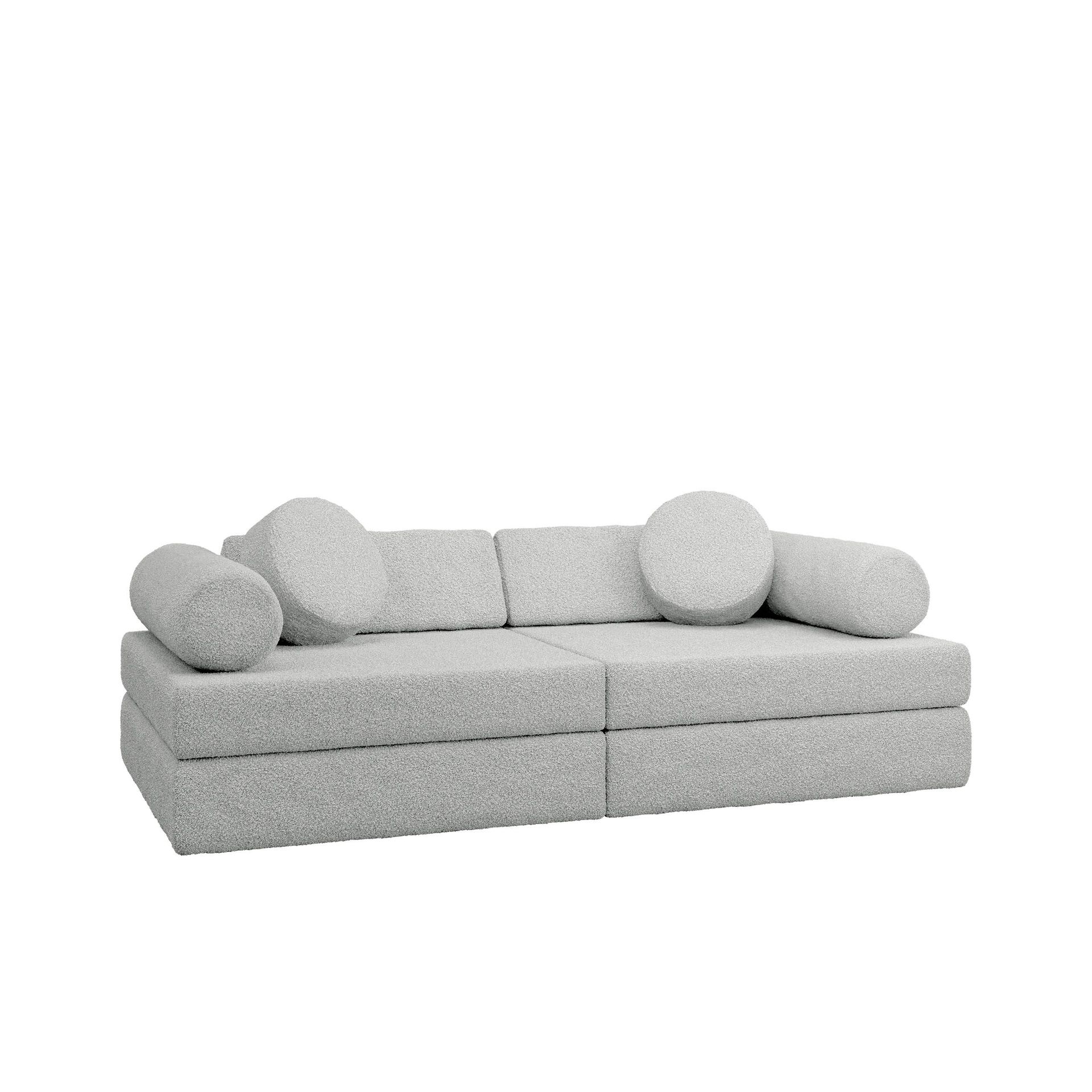 Tharosin 2-seters barnesofa - lysegrå