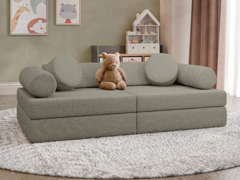 Tharosin 2-seters barnesofa - varmgrå - Møbler - Barnemøbler - Barnesofa