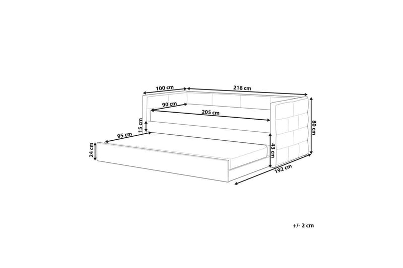 Uttrekkbar seng Chavonne - Hvit - Møbler - Barnemøbler - Barneseng & Juniorseng