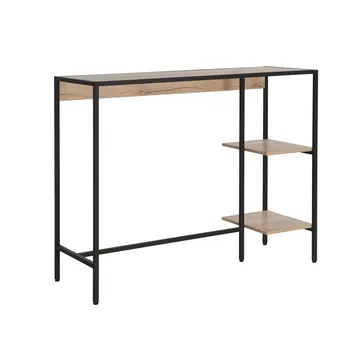 Barsett HOME4YOU Hedvig bord og 2 barstoler ask/svart - Ask/svart - Møbler - Bord