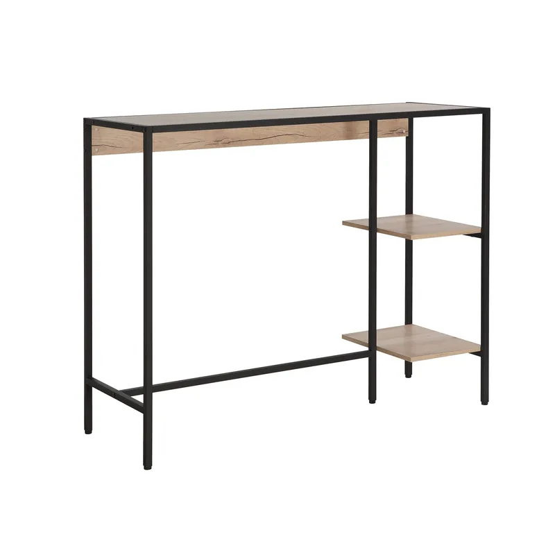 Barsett HOME4YOU Hedvig bord og 2 barstoler ask/svart - Ask/svart - Møbler - Bord