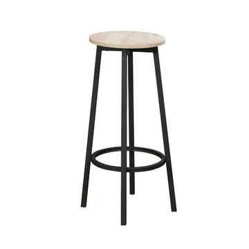 Barsett HOME4YOU Hedvig bord og 2 barstoler ask/svart - Ask/svart - Møbler - Bord