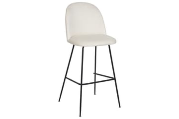 Barstol Beliani Arcola set om 2 Beige-Svart Off White - Møbler - Stoler & lenestoler - Barstoler