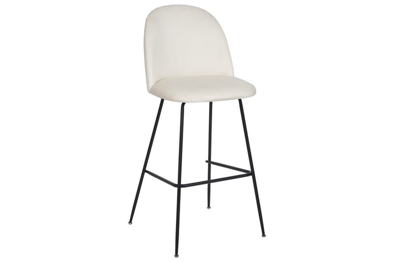 Barstol Beliani Arcola set om 2 Beige-Svart Off White - Møbler - Stoler & lenestoler - Barstoler