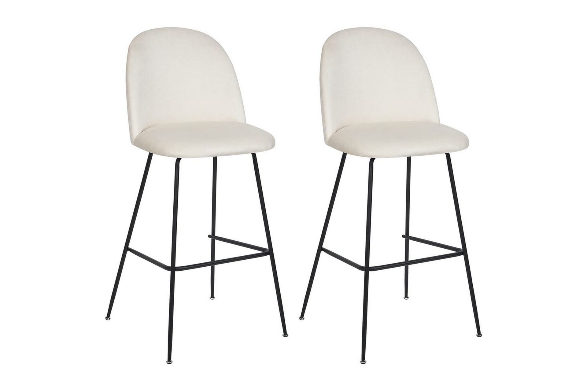 Barstol Beliani Arcola set om 2 Beige-Svart Off White -