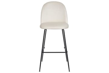 Barstol Beliani Arcola set om 2 Beige-Svart Off White - Møbler - Stoler & lenestoler - Barstoler