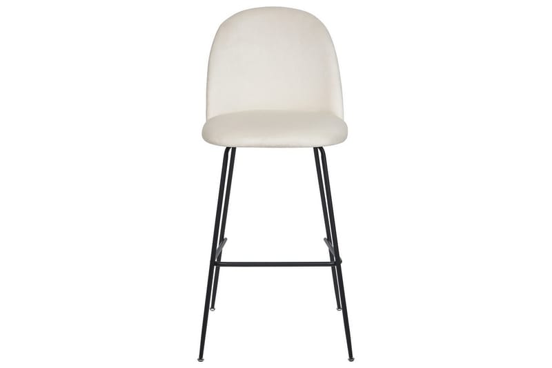 Barstol Beliani Arcola set om 2 Beige-Svart Off White - Møbler - Stoler & lenestoler - Barstoler