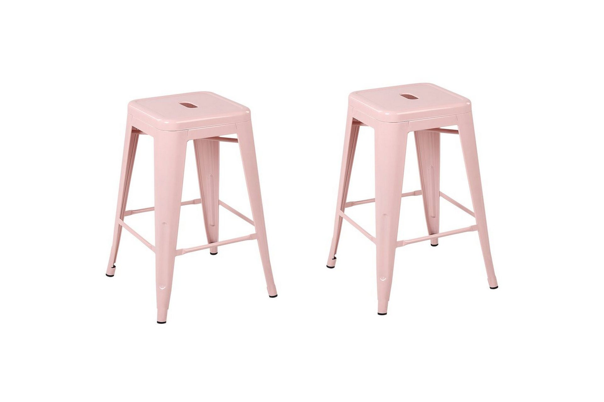 Barstol Beliani Cabrillo set om 2 60 cm Pink -