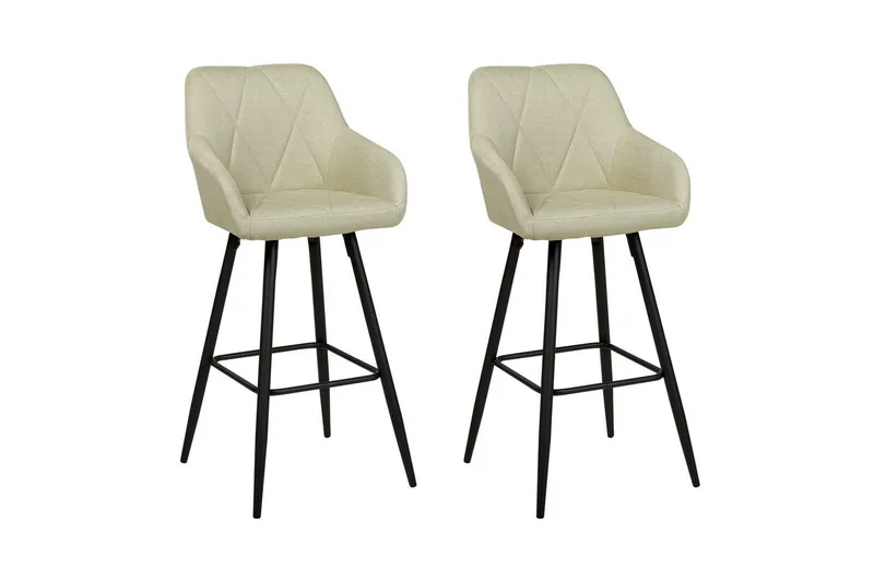 Barstol Beliani Darien set om 2 Grön-Svart Light green