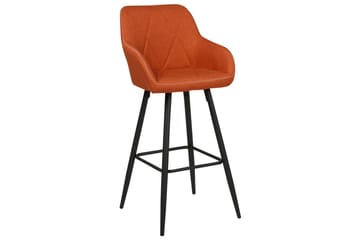 Barstol Beliani Darien set om 2 Grön-Svart Orange - Møbler - Stoler & lenestoler - Barstoler