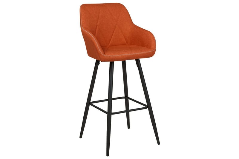 Barstol Beliani Darien set om 2 Grön-Svart Orange - Møbler - Stoler & lenestoler - Barstoler