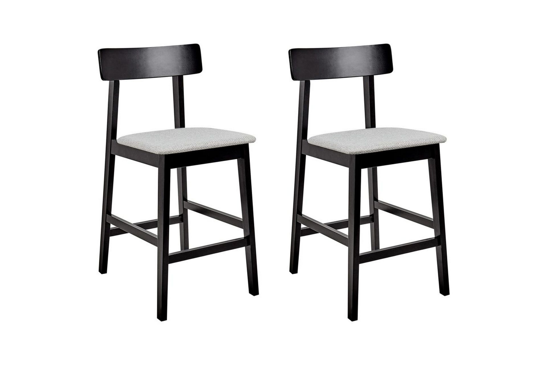 Barstol Beliani Isanti set om 2 Ljus Trä-Beige Black -