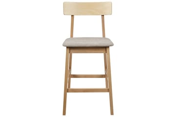 Barstol Beliani Isanti set om 2 Ljus Trä-Beige Taupe - Møbler - Stoler & lenestoler - Barstoler