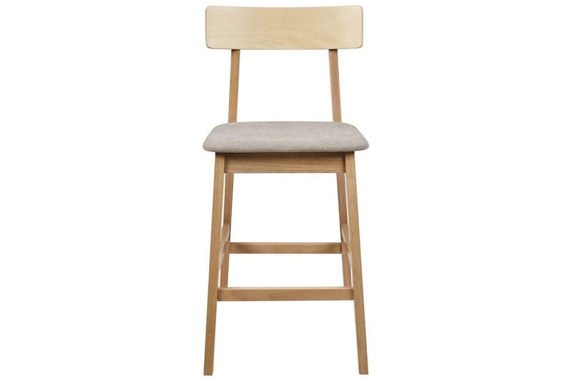 Barstol Beliani Isanti set om 2 Ljus Trä-Beige Taupe - Møbler - Stoler & lenestoler - Barstoler