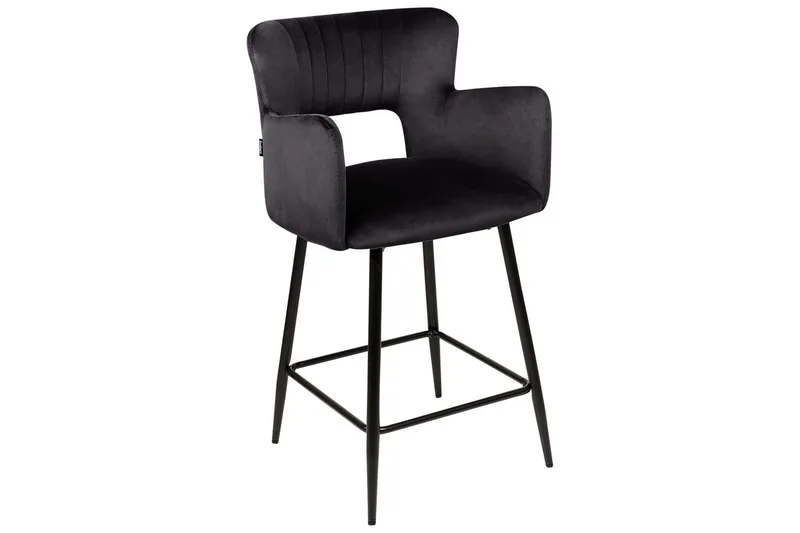Barstol Beliani Sanilac set om 2 Blå-Svart Black VALUE_MISSING_18021 - Møbler - Stoler & lenestoler - Barstoler