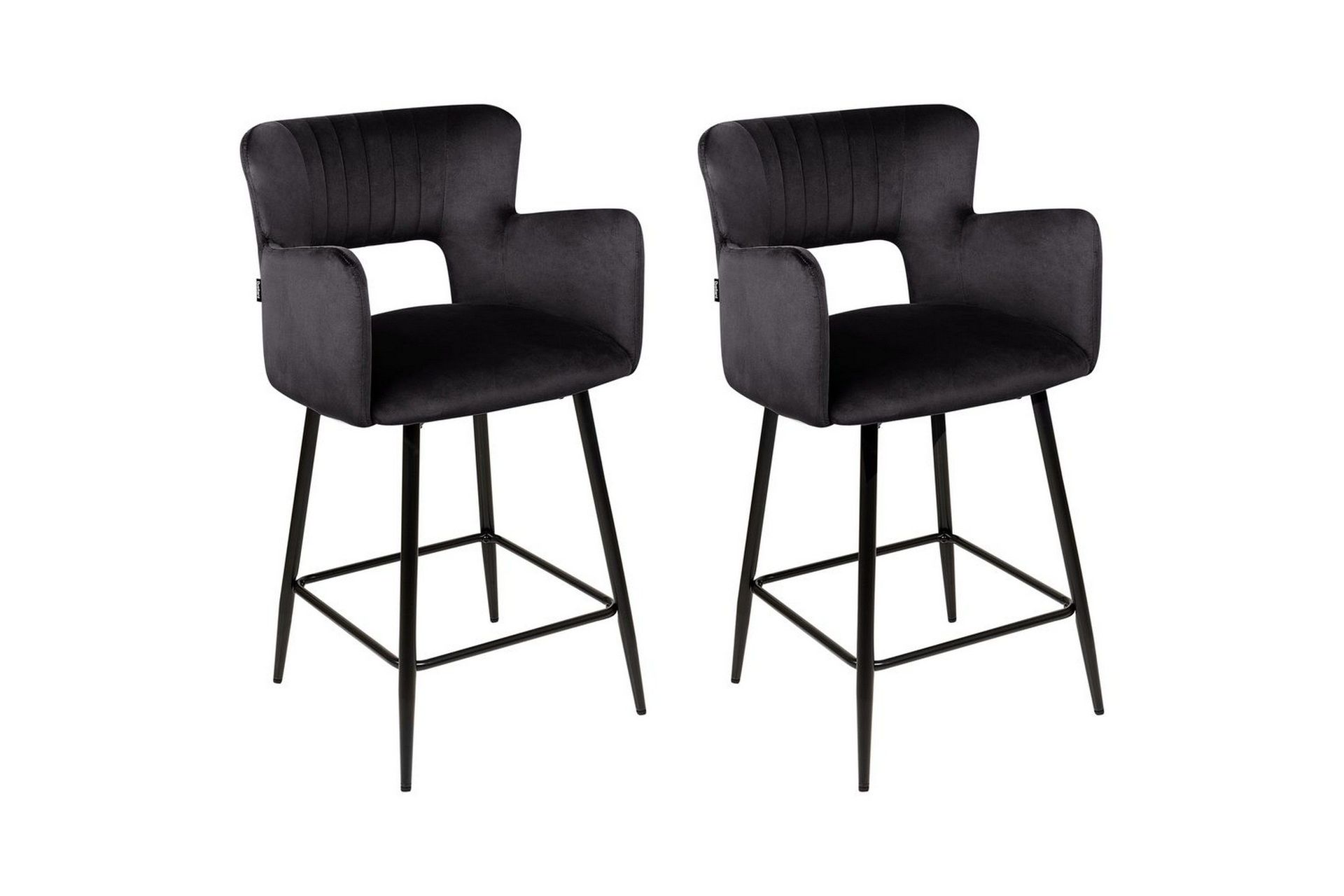 Barstol Beliani Sanilac set om 2 Blå-Svart Black VALUE_MISSING_18021 -