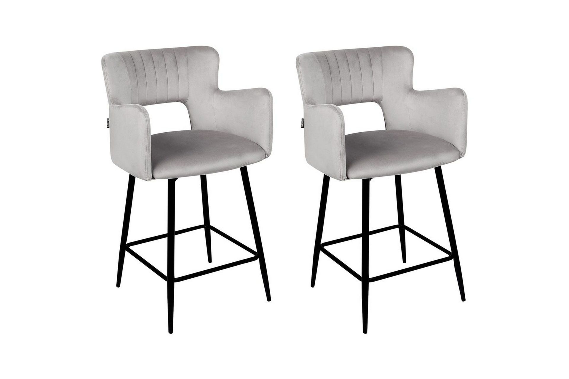 Barstol Beliani Sanilac set om 2 Blå-Svart Light grey VALUE_MISSING_18022 -
