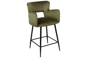 Barstol Beliani Sanilac set om 2 Blå-Svart Olive green VALUE_MISSING_18023 - Møbler - Stoler & lenestoler - Barstoler