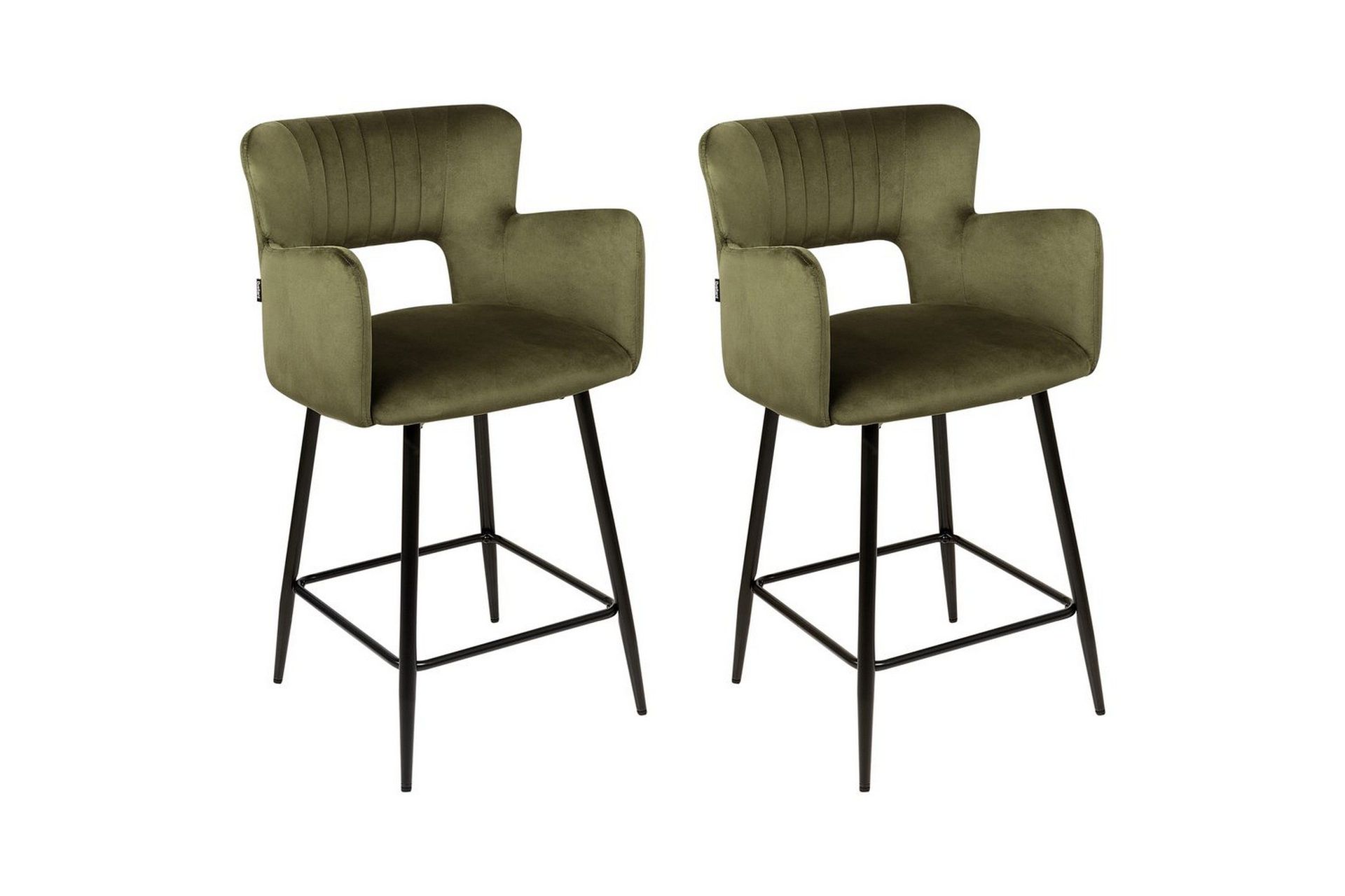 Barstol Beliani Sanilac set om 2 Blå-Svart Olive green VALUE_MISSING_18023 -