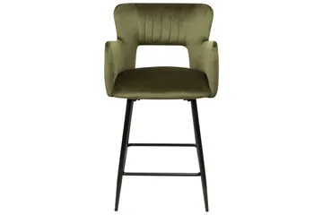 Barstol Beliani Sanilac set om 2 Blå-Svart Olive green VALUE_MISSING_18023 - Møbler - Stoler & lenestoler - Barstoler