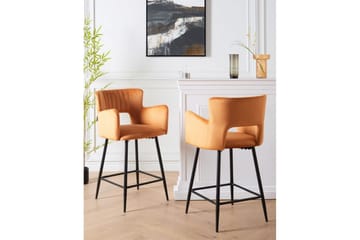 Barstol Beliani Sanilac set om 2 Blå-Svart Orange VALUE_MISSING_18026 - Møbler - Stoler & lenestoler - Barstoler
