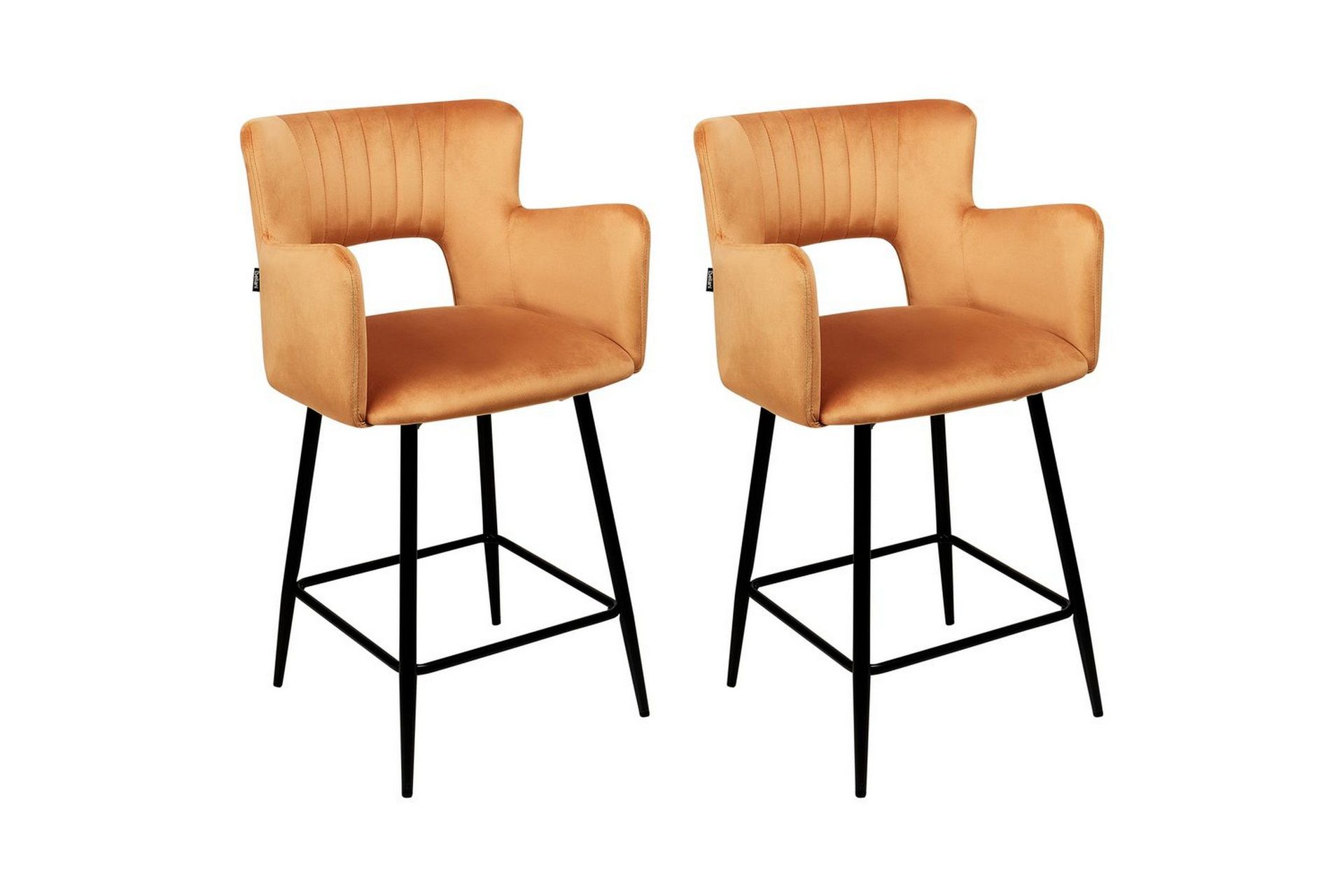 Barstol Beliani Sanilac set om 2 Blå-Svart Orange VALUE_MISSING_18026 -